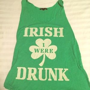 Irish I was drunk st patty’s tee ☘️